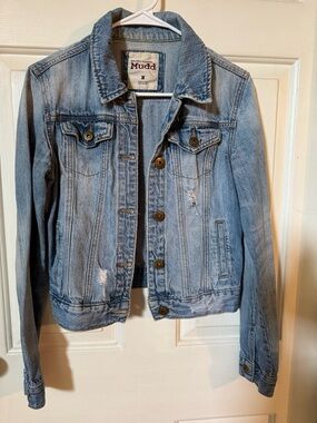 Vintage Mudd Distressed Denim Jacket - Medium - Y2K